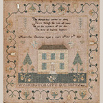 Fig. 10 Sampler by Mary Ann Bonthron; Washington, DC; 1825. Silk on linen; HOA: 18”; WOA: 17”. Photograph courtesy Brunk Auctions.