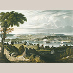 Fig. 11 City of Washington from Beyond the Navy Yard by William James Bennett copied after George Cooke; 1834. Hand-colored aquatint on paper; HOA: 17-5/8”; WOA: 24-5/8”. Collection of Smithsonian American Art Museum, Gift of International Business Machines Corporation, 1966.48.24. Online: https://americanart.si.edu/artwork/city-washington-beyond-navy-yard-1799 (accessed 30 May 2024).