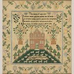 Fig. 31 Sampler by Margaret Cassedy; Washington, DC; 1826. Silk on linen; HOA: 16-½"; WOA: 15-½". Collection of the Metropolitan Museum of Art, Acc. 2007.78. Purchase, Mr. and Mrs. William Mitchell Jennings Jr. Gift, 2007.