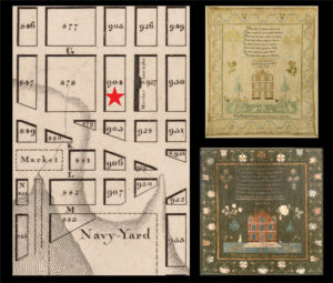 McLeod's Navy Yard Academy (1808-1812) and surviving samplers: Julia Ann Crowley (1810) and Julia O’Brien (1812).