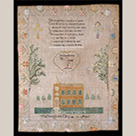 Fig. 4 Sampler by Martha Ensey; Washington, DC; 1813. Silk and chenille on linen; HOA: 22”; WOA: 17-½".