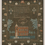 Fig. 5 Sampler by Julia Ann Crowley; Washington, DC; 1813. Silk on linen; HOA: 18-3/8”; WOA: 20-¼". Collection of DAR, 63.11.