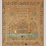 Fig. 8 Sampler by Charlotte Clubb; Washington, DC; 1813. Silk on linen. Collection of American Museum & Gardens, Claverton Manor, Bath.