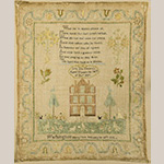 Fig. 9 Sampler by Julia Ann Crowley; Washington, DC; 1810. Silk and silk chenille embroidery threads on linen; HOA: 21-3/8”; WOA: 17-¾". Collection of Colonial Williamsburg Foundation, Acc. 1991-25.