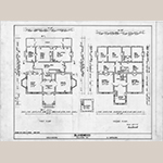 Fig. 4: “Floor plans,” Blandwood, Greensboro, NC, drawn by D. Kay and A. Sykes, 1975, Project Records (UA110.041), Digital Collections: Rare and Unique Materials Historic Architecture Research, Special Collections Research Center, North Carolina State University Libraries, Raleigh, NC