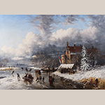 Fig. 29: “Snow Scene” by William C. A. Frerichs (1829–1905), 1861, Greensboro, NC. Oil on canvas; HOA:30 1/8”; WOA: 42 1/8". Collection of Preservation Greensboro, Acc. 1978.023.001; Gift of Mrs. Robert Cluett; Photograph by VanderVeen.