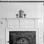 Fig. 18: View of the parlor mantel, Alexander Campbell Mansion, Bethany, WV. Historic Buildings Survey, HABS WVA, 5-BETH,1A-7, Library of Congress, Washington, DC; available online: http://hdl.loc.gov/loc.pnp/hhh.wv0058/photos.173958p (accessed 28 August 2019).